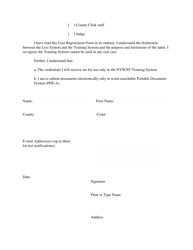 Form EF-2 User Registration for Nyscef Training System - New York, Page 2