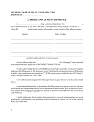 Document preview: Form EF-18 Authorization of Agent for Service - New York