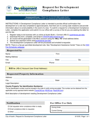 Document preview: Request for Development Compliance Letter - City of Austin, Texas