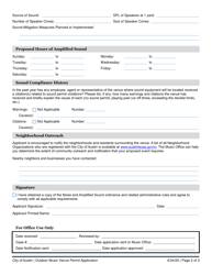 Outdoor Music Venue Permit Application - City of Austin, Texas, Page 2
