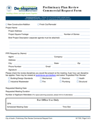 Preliminary Plan Review Commercial Request Form - City of Austin, Texas, Page 2