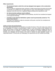 Commercial Solar Ready Guidelines - New Construction Only - City of Austin, Texas, Page 3