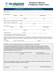Required Asbestos Compliance Notice Form - City of Austin, Texas, Page 2