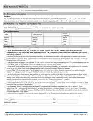 Residential Interior Remodel Permit Application - City of Austin, Texas, Page 2