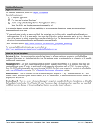 Residential Pool and/or Uncovered Deck Permit Application - City of Austin, Texas, Page 4