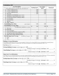 Residential New Construction and Addition Permit Application - City of Austin, Texas, Page 7