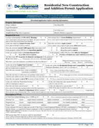 Document preview: Residential New Construction and Addition Permit Application - City of Austin, Texas
