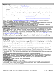 Garage Conversion and Carport/Porch Enclosure Permit Application - City of Austin, Texas, Page 5