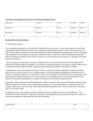 Commercial Cannabis Business Owner/Employee Background Application - Inyo County, California, Page 2