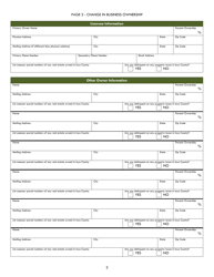 Commercial Cannabis Business Permit Change Request - Inyo County, California, Page 2