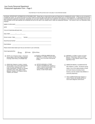 Application for Employment - Inyo County, California, Page 3