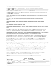 Animal Adoption Application and Questionnaire - Inyo County, California, Page 2