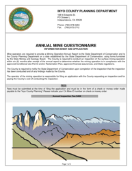 Document preview: Annual Mine Questionnaire - Inyo County, California
