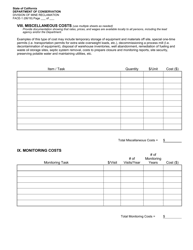 Form FACE-1 Financial Assurance Cost Estimate - California, Page 10