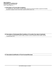 Form FACE-1 Financial Assurance Cost Estimate - California, Page 3