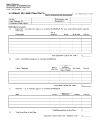 Form FACE-1 Financial Assurance Cost Estimate - California, Page 7