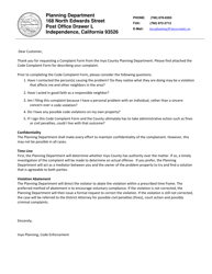 Code Enforcement Complaint Form - Inyo County, California