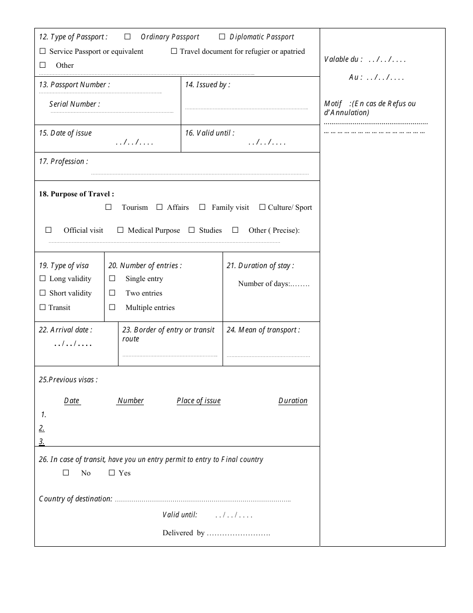 Morocco Morocco Visa Application Form Fill Out Sign Online And 