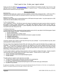 Document preview: SAPD Form 133-FOIA Open Records Request Form - City of San Antonio, Texas