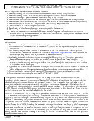 Form 10-3542 &quot;Veteran/Beneficiary Claim for Reimbursement of Travel Expenses&quot; - California, Page 4