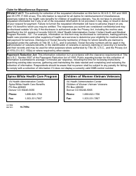 VA Form 10-7959e Claim for Miscellaneous Expenses, Page 2