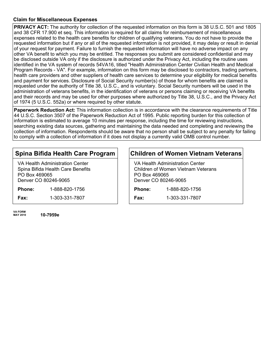 Va Form 10 7959e Fill Out Sign Online And Download Fillable Pdf Templateroller 9928