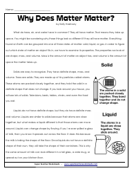 The Three States of Matter Physics Worksheet With Answer Key - Super Teacher Worksheets
