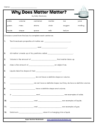 The Three States of Matter Physics Worksheet With Answer Key - Super Teacher Worksheets, Page 3