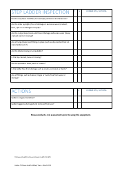 Stepladder Inspection Checklist Template, Page 2