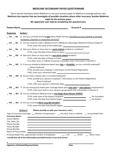 Questionnaire Form Printable Msp Questionnaire Printable Forms Free 