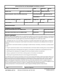 CAP Form 31 &quot;Application for CAP Encampment or Special Activity&quot;