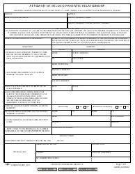 Document preview: DFAS Form 9124 Affidavit of in Loco Parentis Relationship