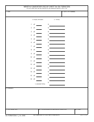 Document preview: DA Form 3234-1 Monthly Inventory Recap Sheet for DA Form 3234