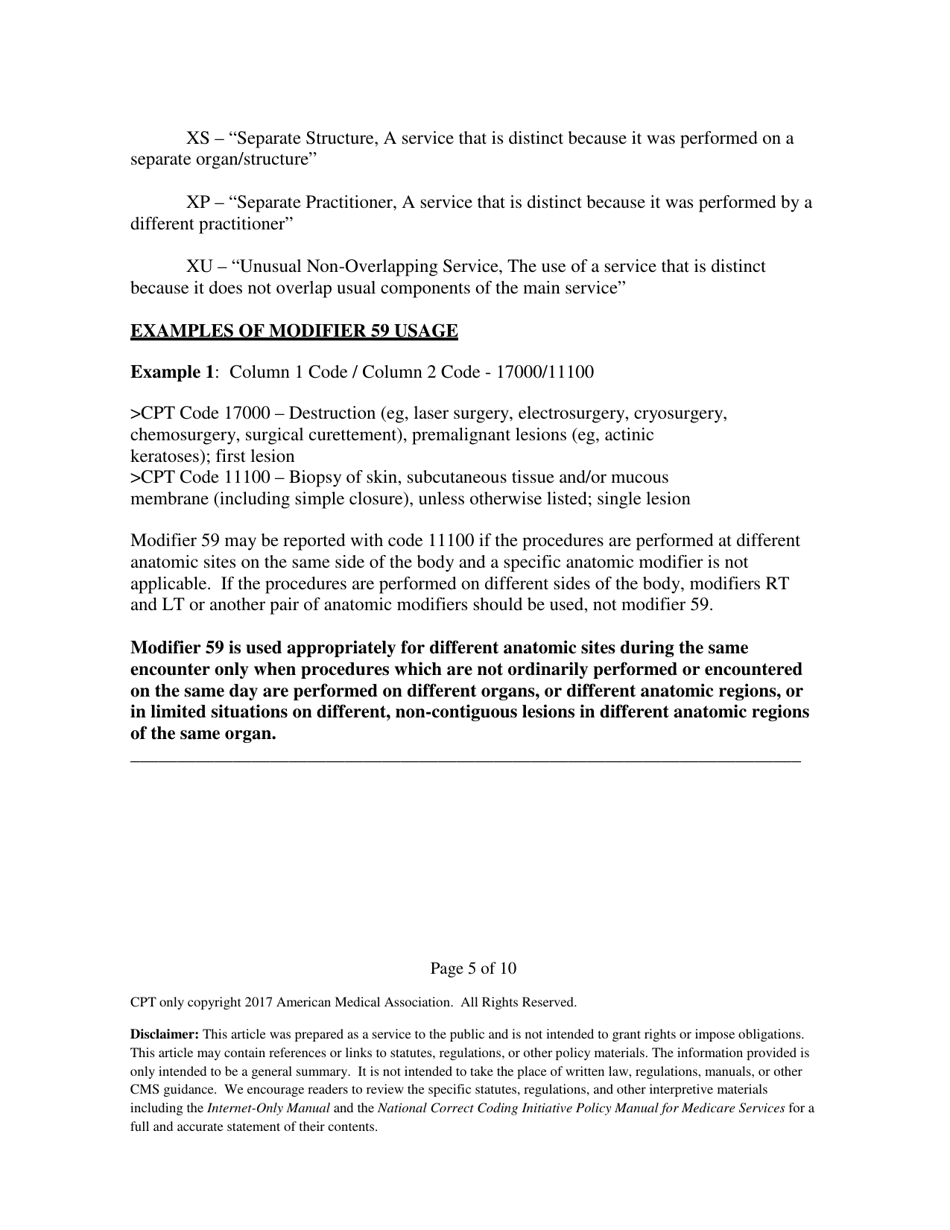 Modifier 59 Article, Page 5