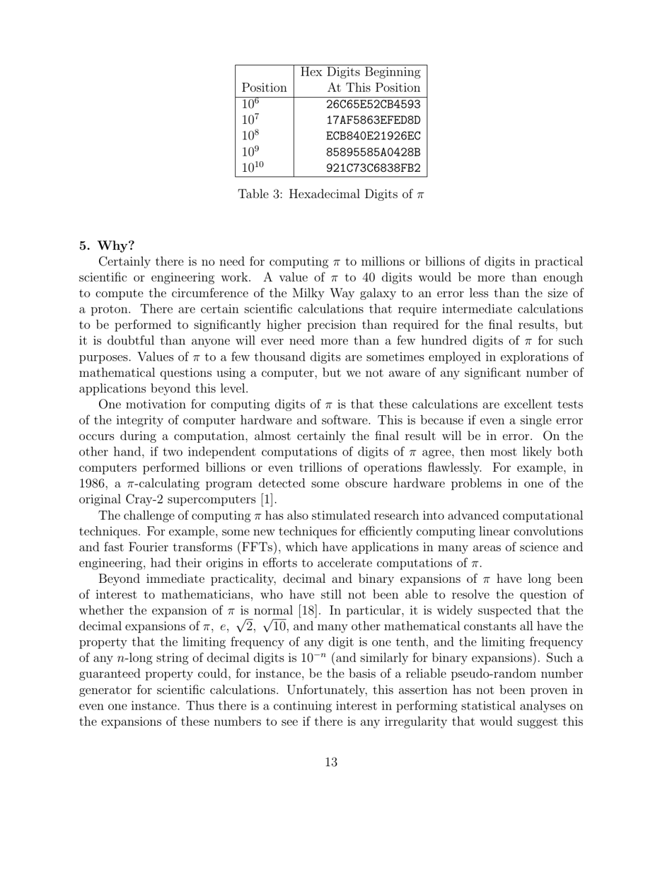 The Quest for Pi - David H. Bailey, Jonathan M. Borwein, Peter B. Borwein and Simon Plouffe, Page 13