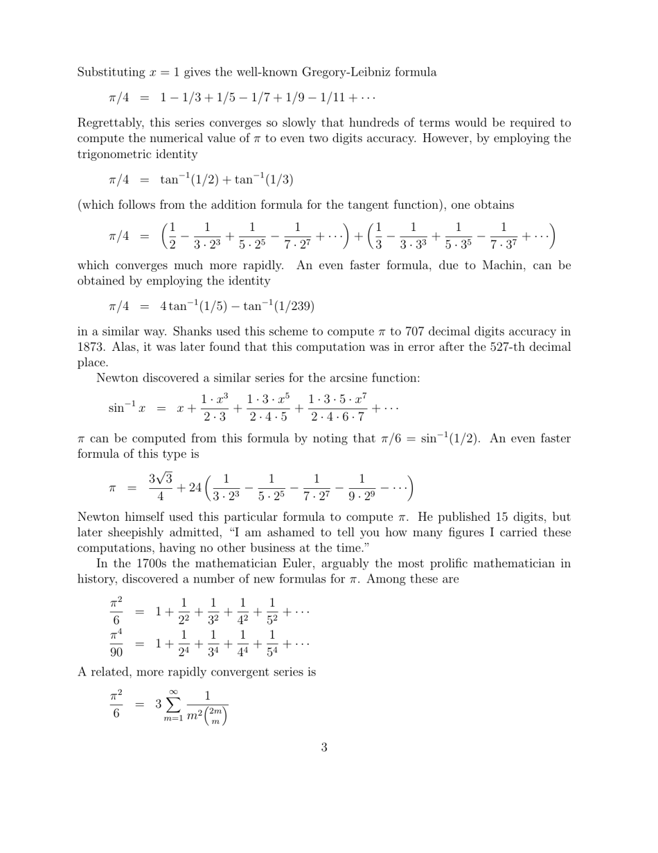 The Quest for Pi - David H. Bailey, Jonathan M. Borwein, Peter B. Borwein and Simon Plouffe, Page 3