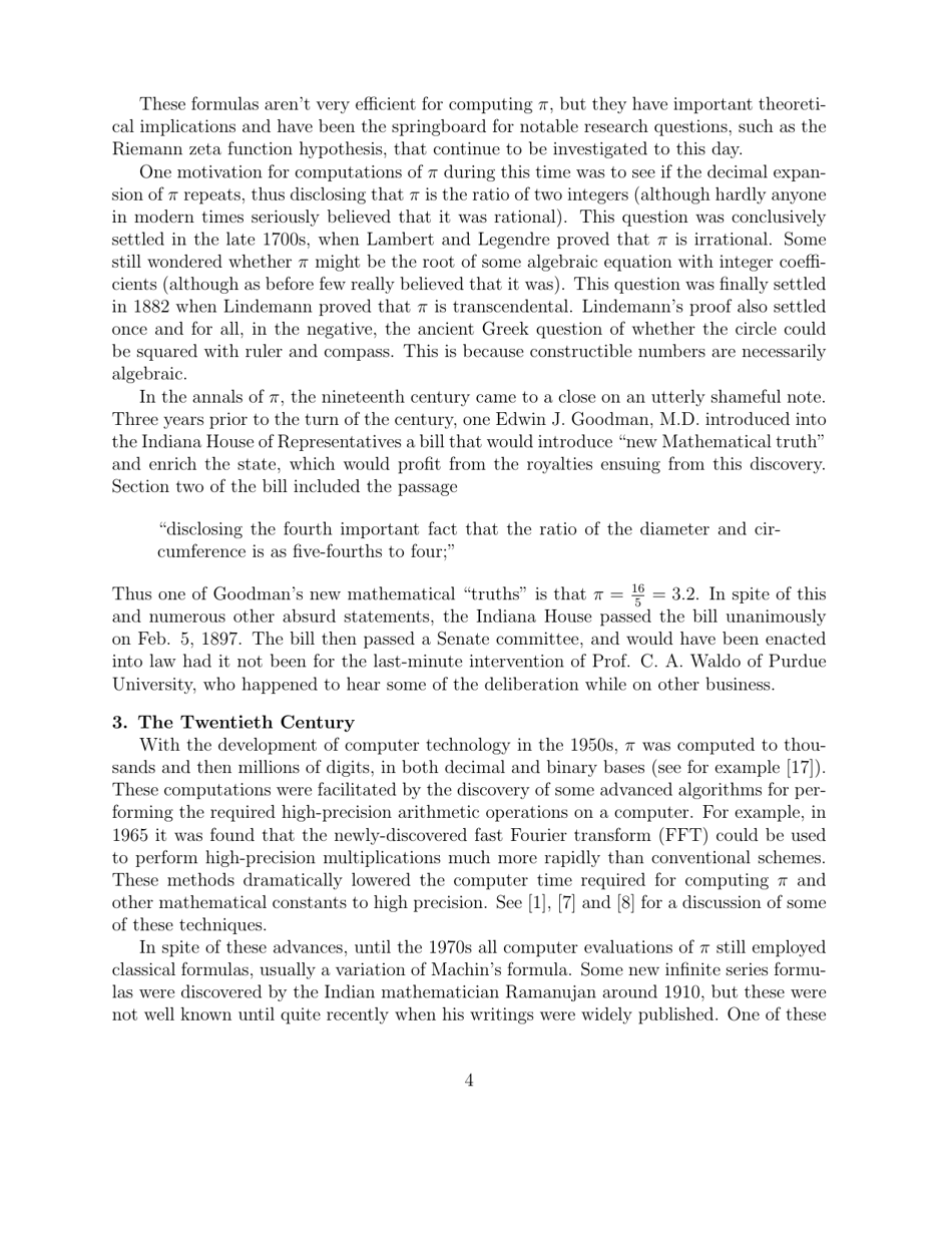 The Quest for Pi - David H. Bailey, Jonathan M. Borwein, Peter B. Borwein and Simon Plouffe, Page 4
