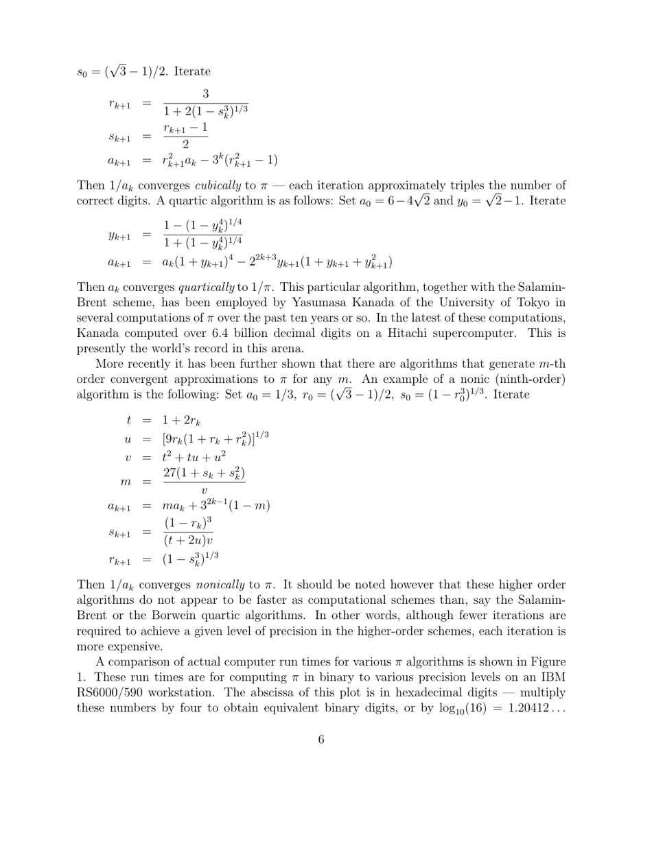 The Quest for Pi - David H. Bailey, Jonathan M. Borwein, Peter B. Borwein and Simon Plouffe, Page 6