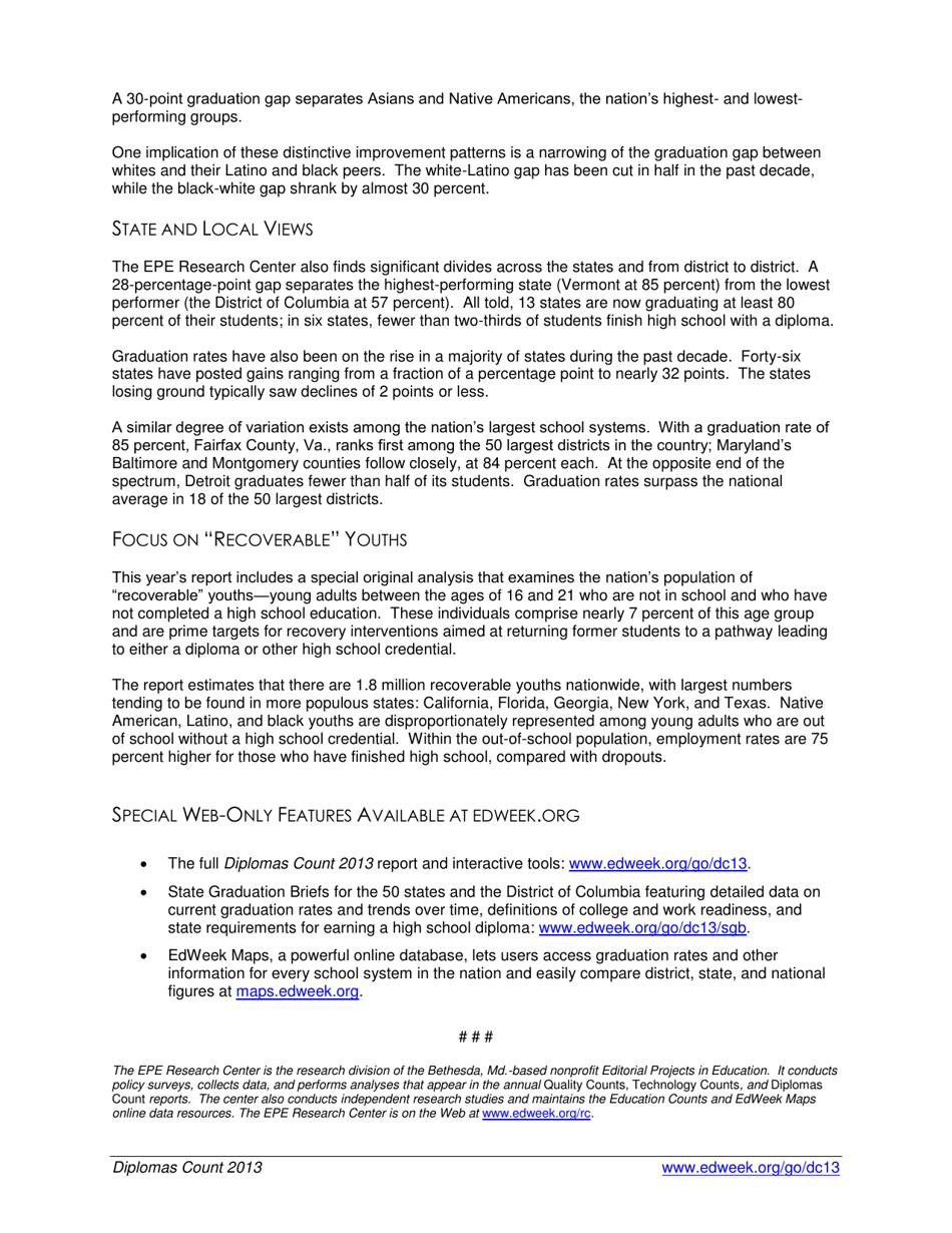 High School Graduation Rate Approaching Milestone, Reaches Highest Point in 40 Years, Page 2