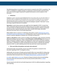 Covid-19 Guidance for Maryland Schools - Maryland, Page 2