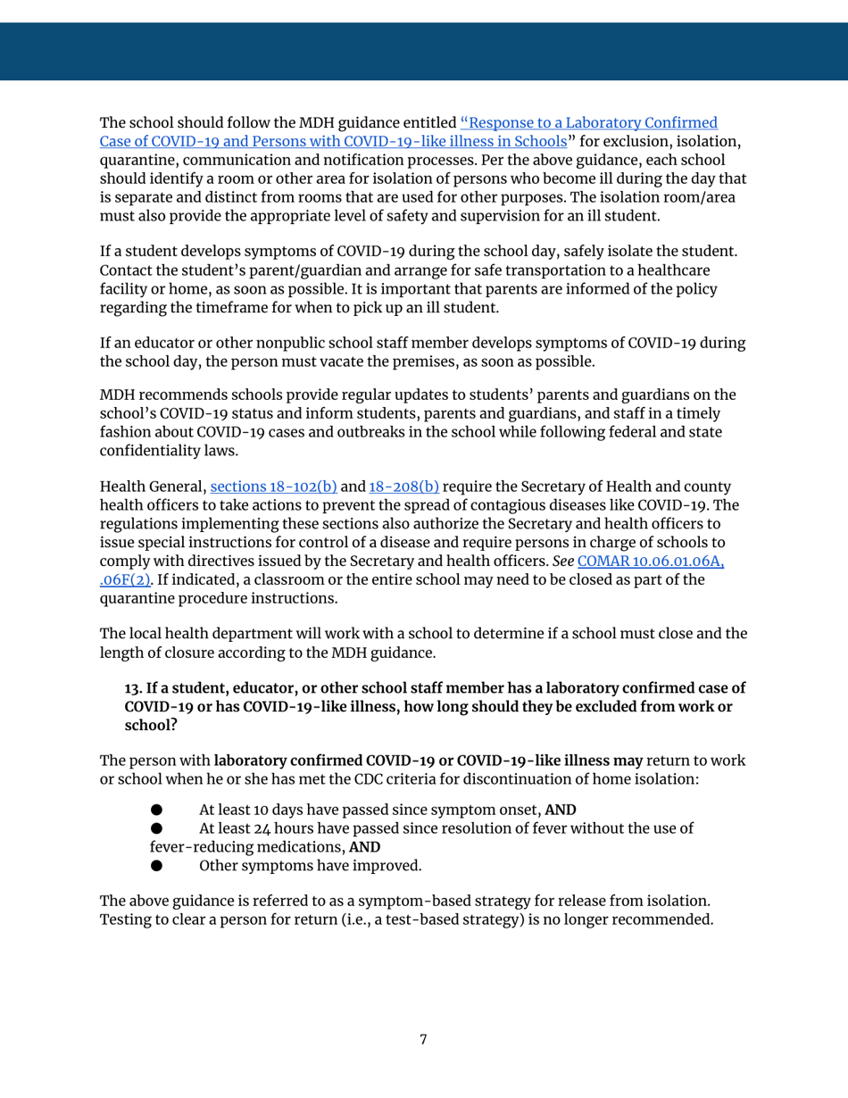 Covid-19 Guidance for Maryland Schools - Maryland, Page 8