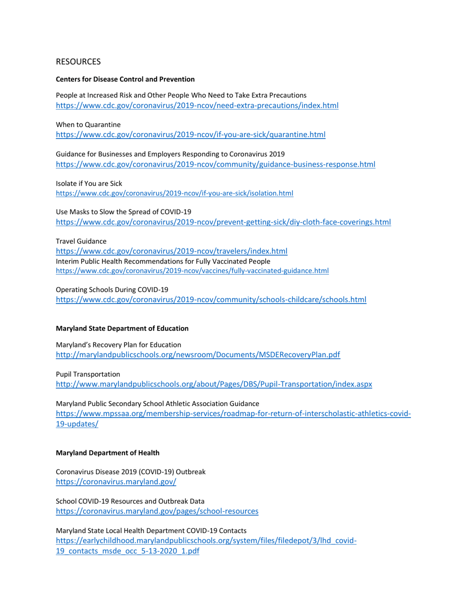 Covid-19 Guidance for Maryland Schools - Maryland, Page 12