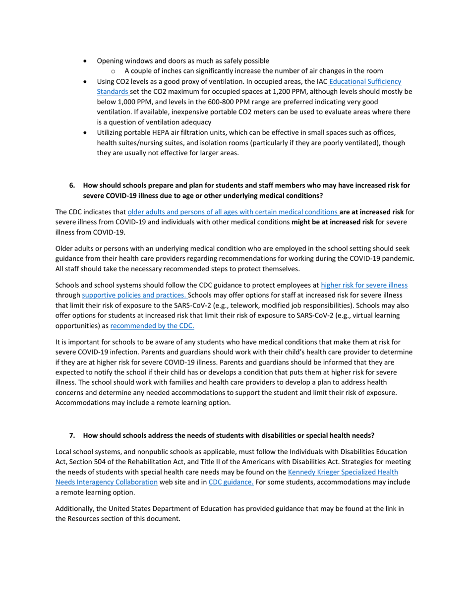 Covid-19 Guidance for Maryland Schools - Maryland, Page 4