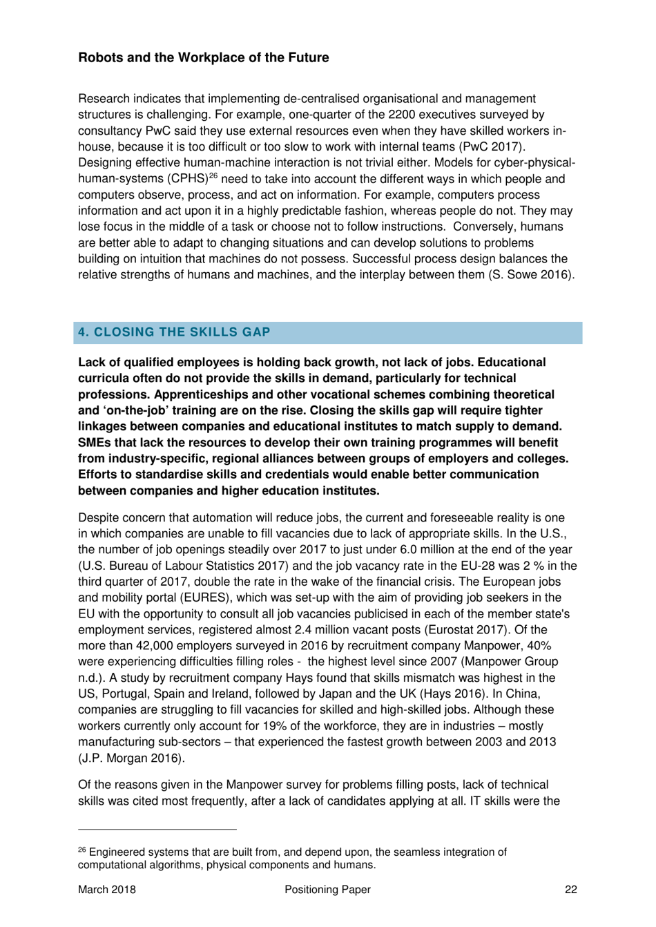 Robots and the Workplace of the Future - Positioning Paper, Page 23