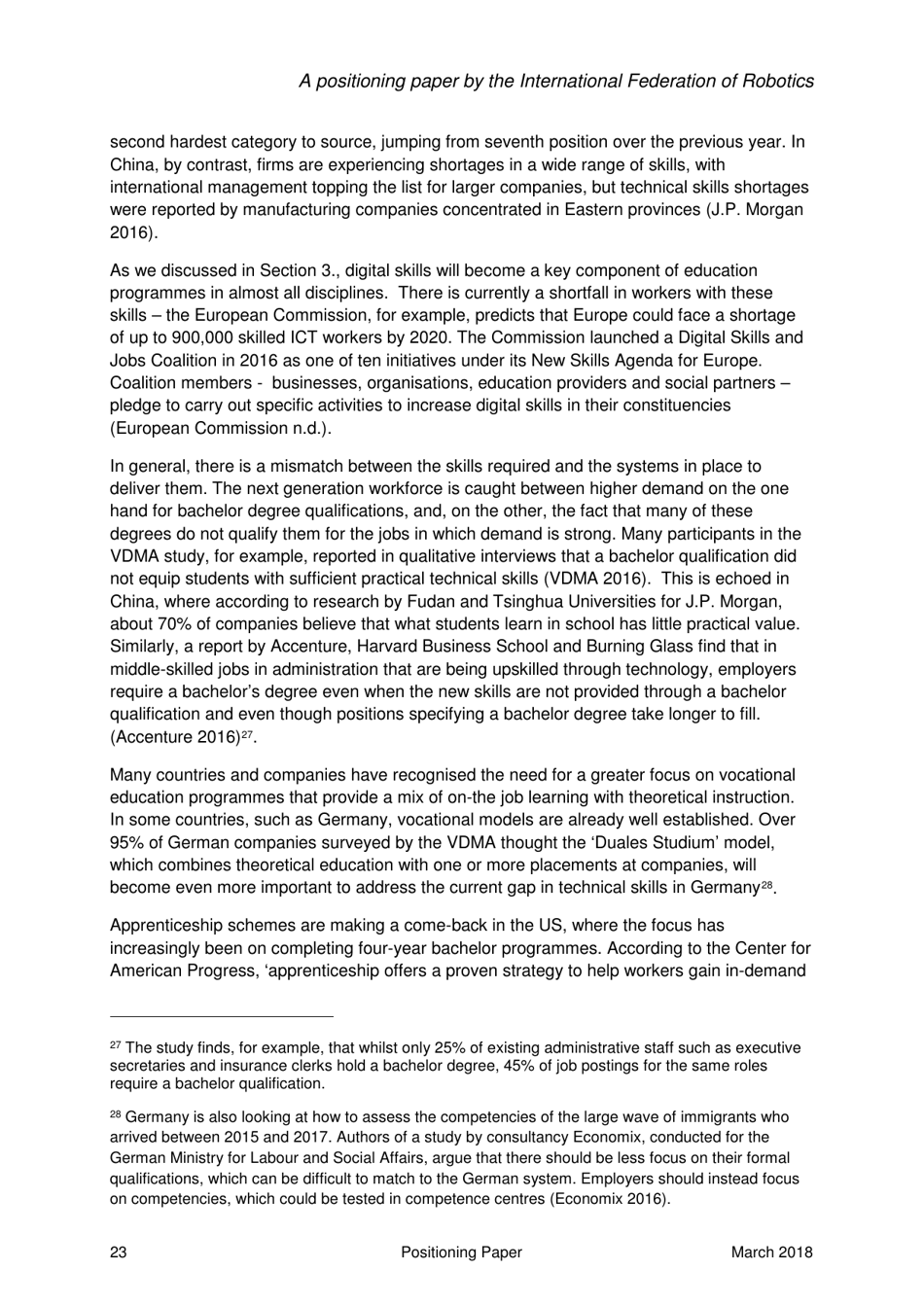 Robots and the Workplace of the Future - Positioning Paper, Page 24