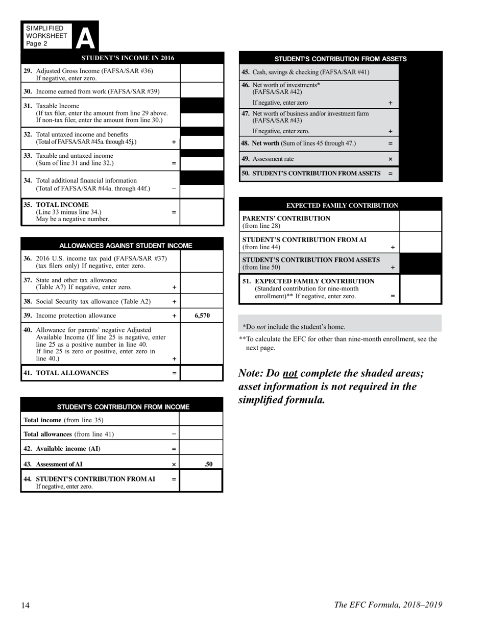 The Efc Formula, 2018 - 2019, Page 14