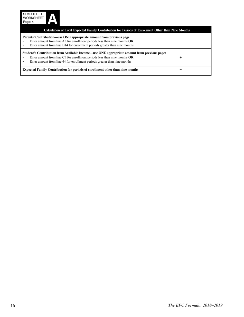 The Efc Formula, 2018 - 2019, Page 16