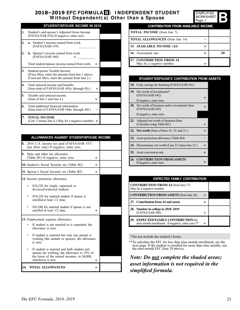 The Efc Formula, 2018 - 2019, Page 23
