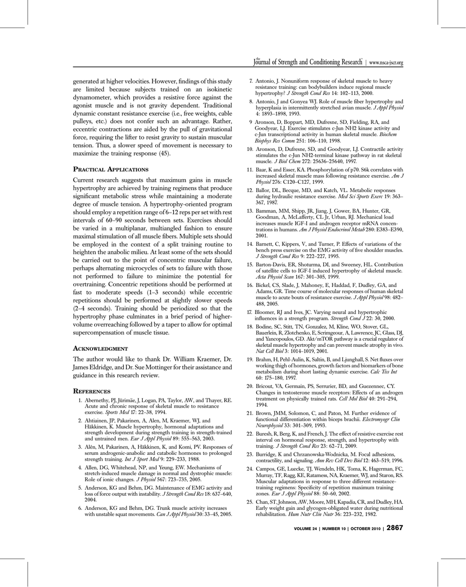 The Mechanisms of Muscle Hypertrophy and Their Application to Resistance Training - Brad J. Schoenfeld, Page 11