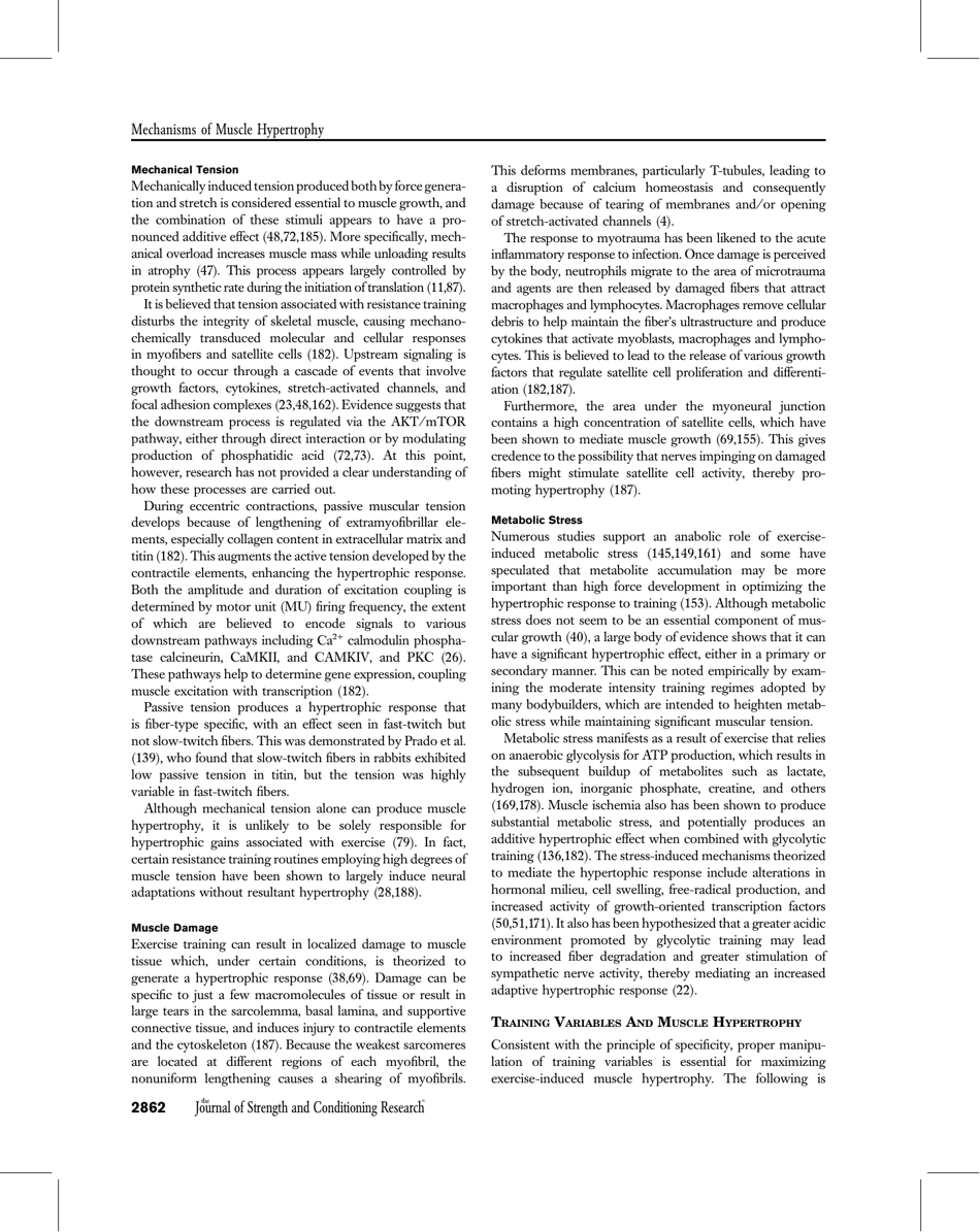 The Mechanisms of Muscle Hypertrophy and Their Application to Resistance Training - Brad J. Schoenfeld, Page 6